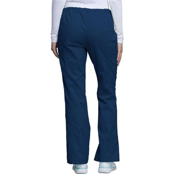 Cherokee® Core Stretch 4044 Women's Mid-Rise Drawstring Scrub Pant - Navy - Picture 3 of 5